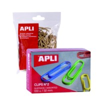 Clips y gomas elásticas