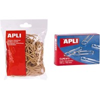 Clips y gomas elásticas