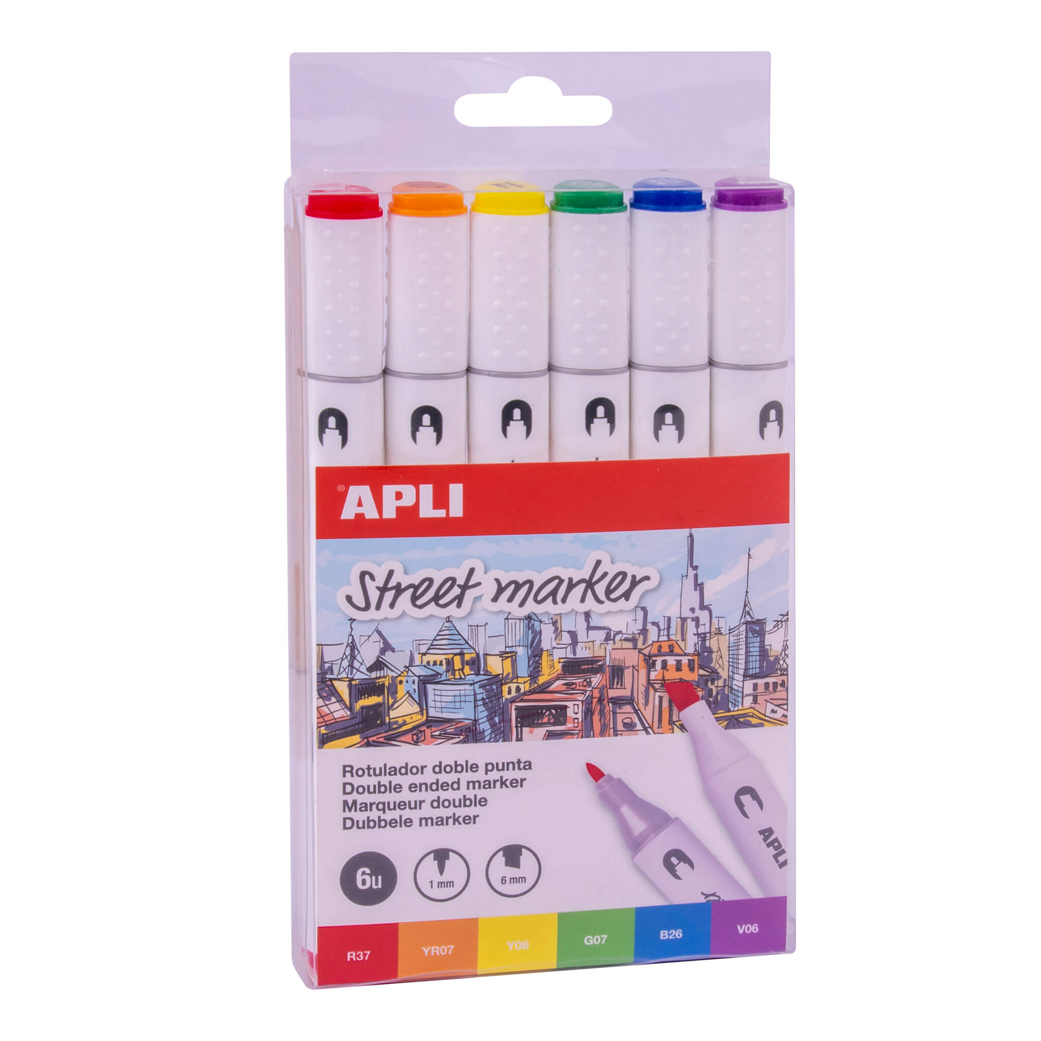 Apli Street Markers Rotuladores de Doble Punta - Puntas de 1mm y