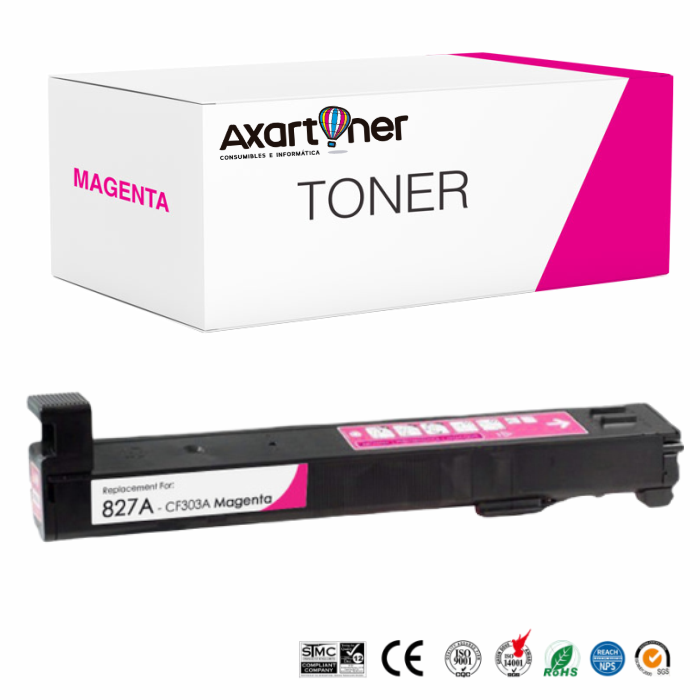 Compatible HP CF303A 827A Magenta Cartucho de Toner