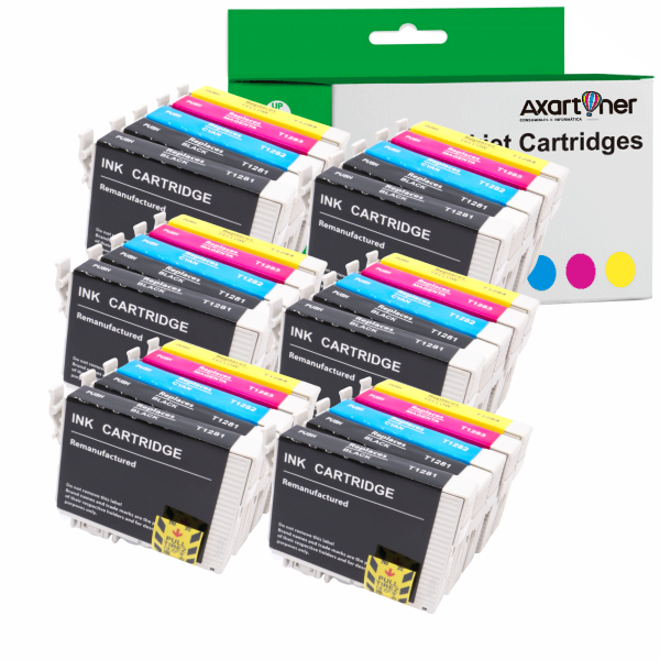 Compatible Pack x 30 Epson T1281 / T1282 / T1283 / T1284 Cartuchos de Tinta