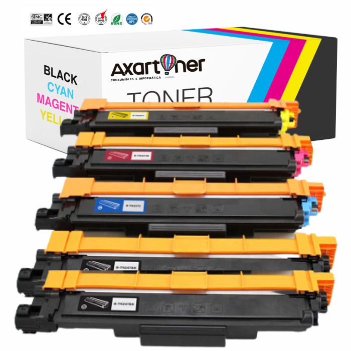 Pack de 4 toners Brother TN243 compatible