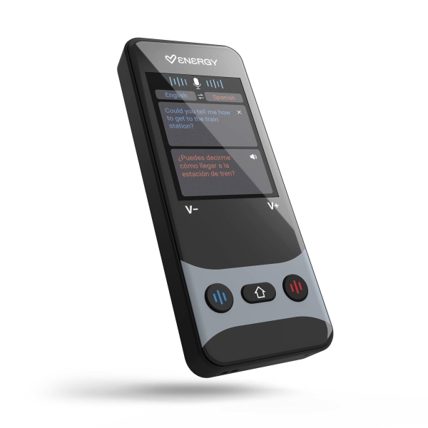 Energy Sistem AI Translator Traductor Inteligente - Traduccion Simultanea de Voz en 160 Idiomas con Wifi y 21 Sin Conexion - Pantalla 2.4\" - 2W - Camara Para Traduccion de Textos e Imagenes - Tasa de Cambio de Monedas - Reproductor MP3 - Bluetooth - Color