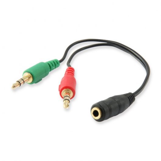 Equip Cable Audio Jack 3.5mm Hembra a 2x Jack 3.5mm Macho - Longitud 13cm -  Color Negro > Informática > Cables > Cables Audio / Vídeo