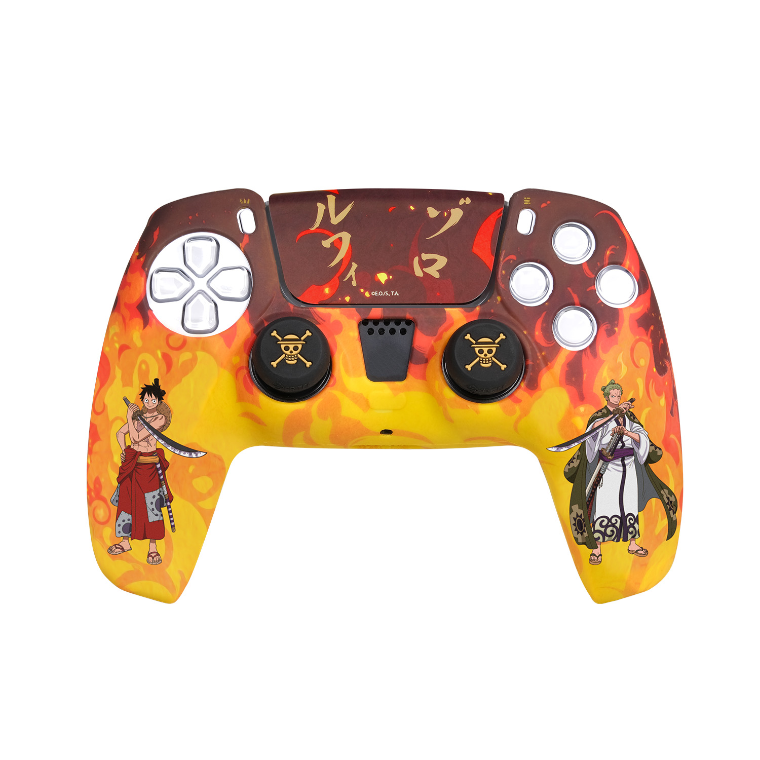 FR-TEC One Piece Fire Pack de Carcasa Silicona + Grips + Sticker para PS5 >  Informática > Gaming / Consolas > Accesorios para Mandos / Gamepads
