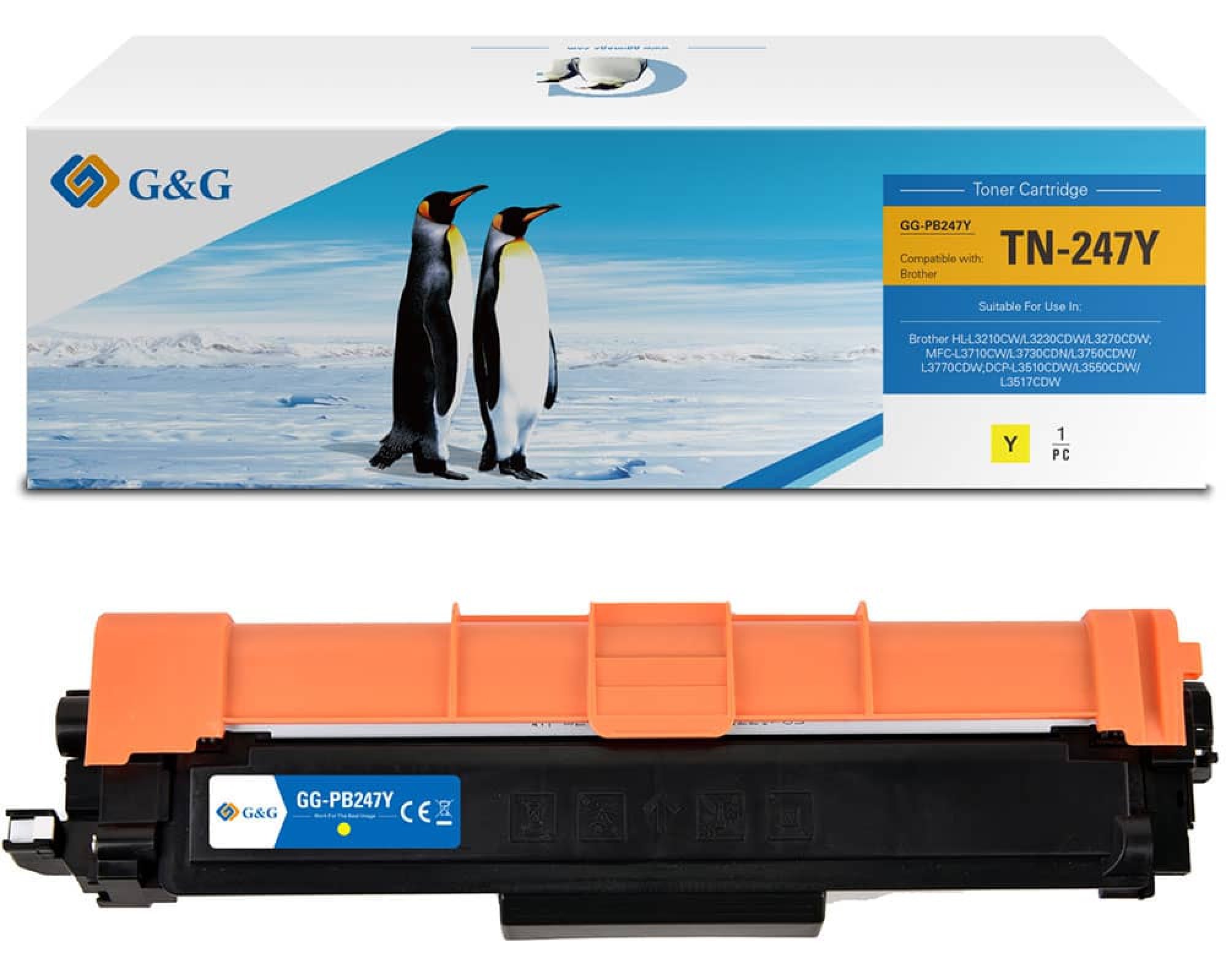 Compatible Brother TN247 TN243 Toner Cartridge -4 Pack