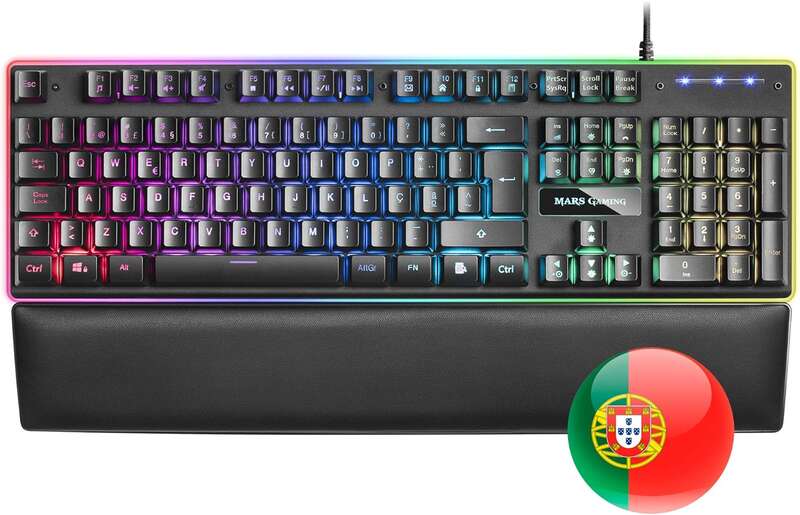 Mars Gaming Teclado MK320 - 439x135x37mm - H-MECH, Iluminacion RGB,  Reposamuñecas Acolchado - Ergonomia y Prestaciones Profesionales - Color  Negro > Informática > Gaming / Consolas > Teclados Gaming