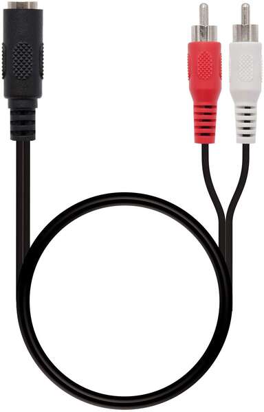 Cable audio estereo jack 3.5 macho - 2x RCA macho 10 M Negro