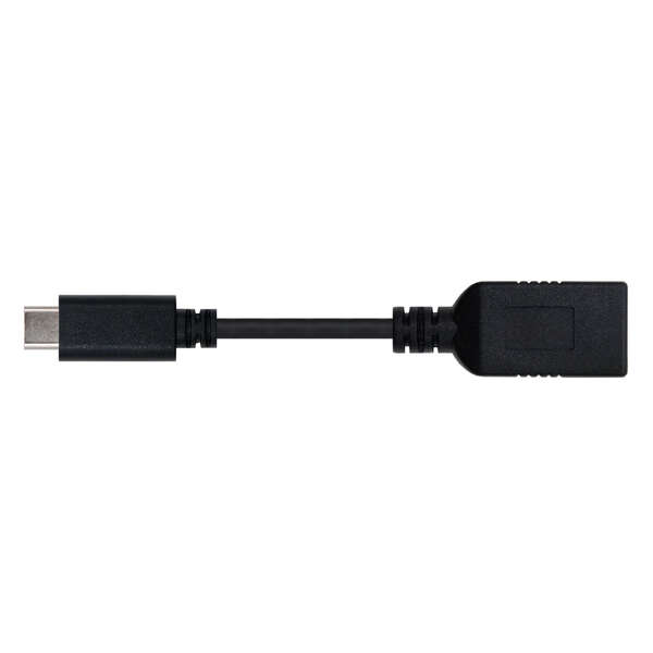 Nanocable Cable USB 3.1 Tipo C a USB Tipo A Macho/Hembra Negro 15cm