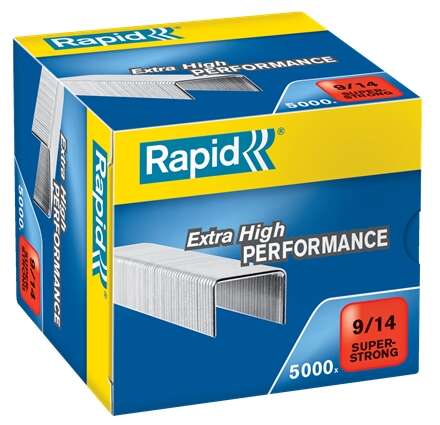 Rapid Strong Caja de 5000 Grapas 24/6 - Hasta 30 Hojas - Alambre Reforzado  Galvanizado - Patilla de