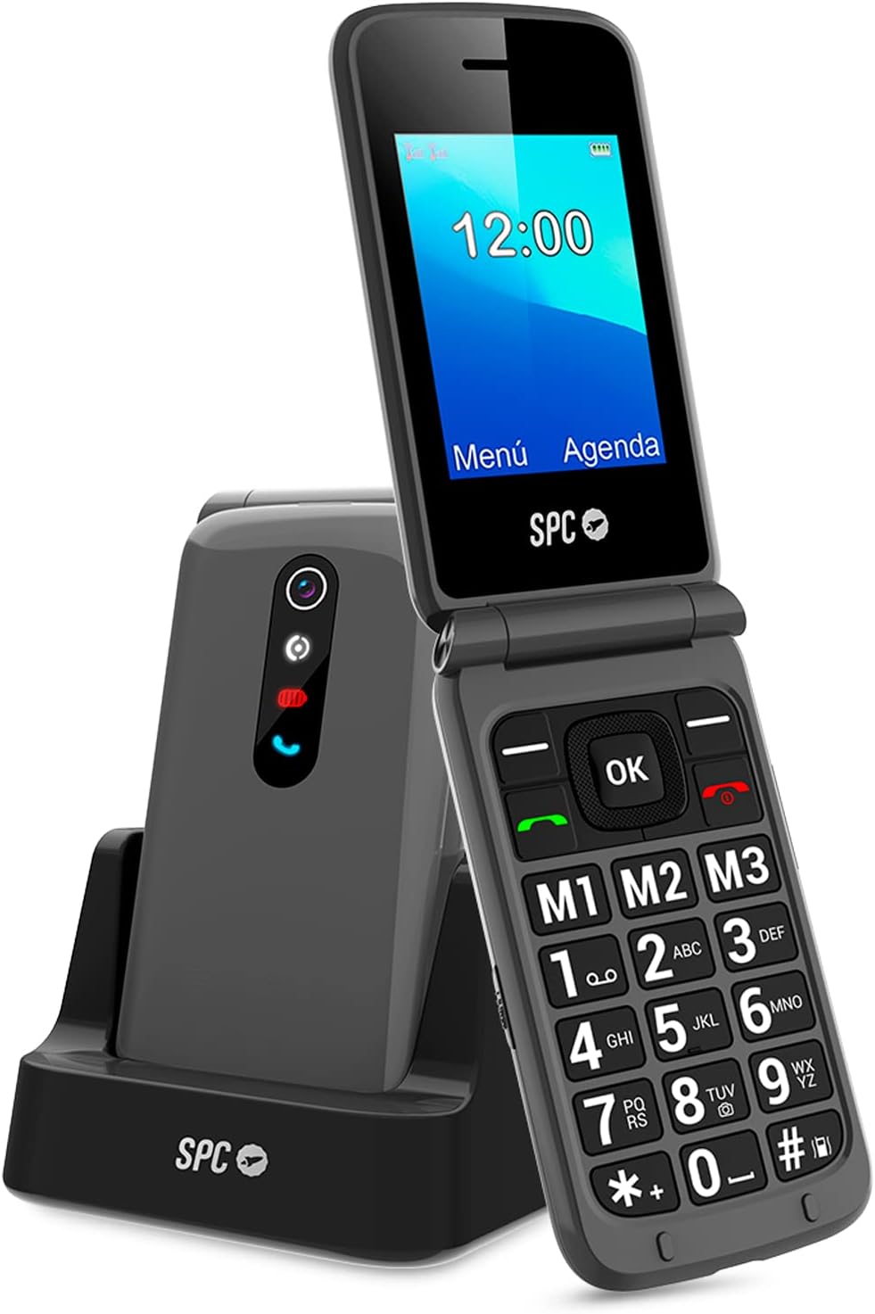 SPC Telefono Movil para Mayores con Botones Grandes - Tapa y Botones  Retroiluminados - Boton SOS y Botones