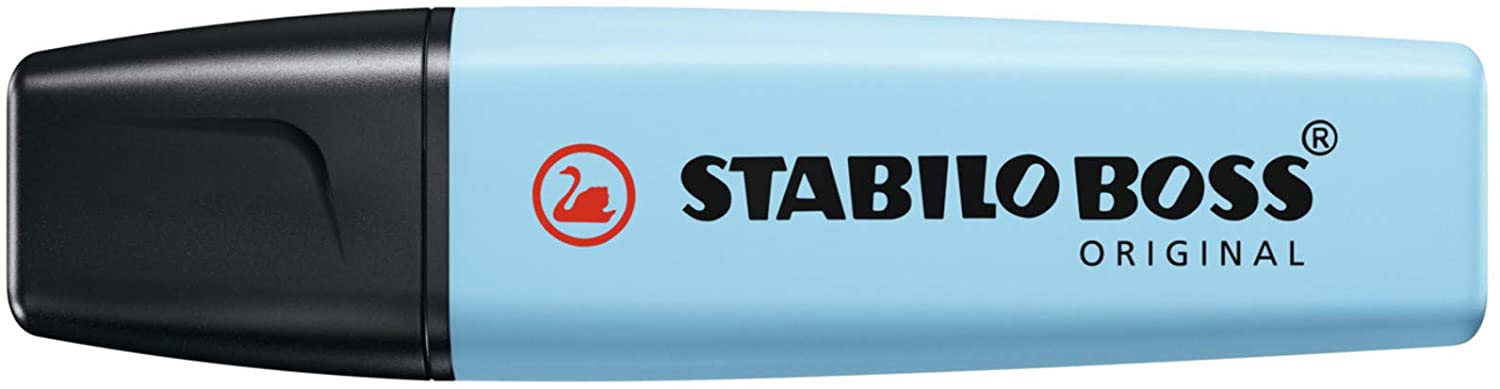 STABILO, Marcador STABILO BOSS ORIGINAL Pastel, Pack 1 unidad, Color azul  ventoso : : Oficina y papelería