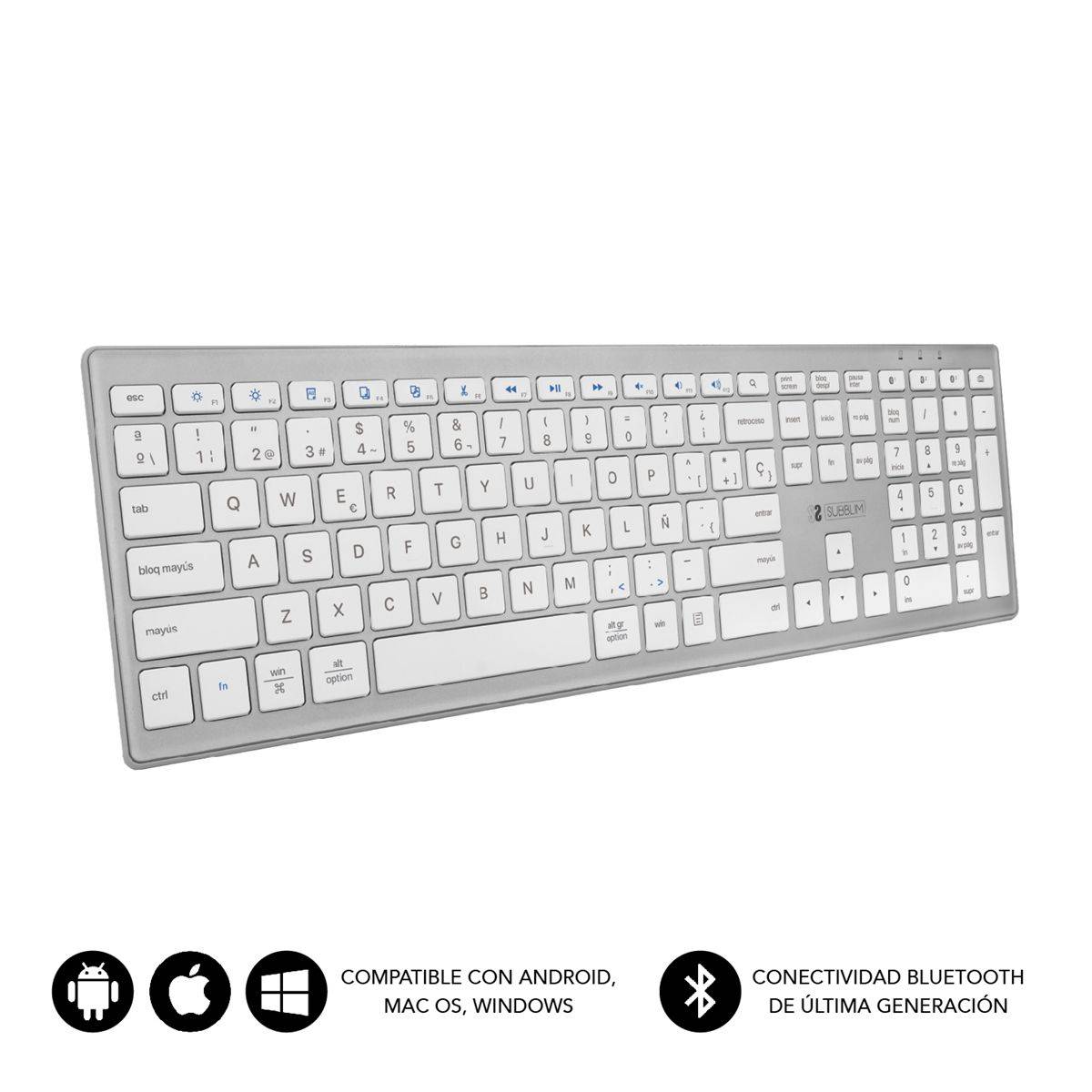 Teclado Inalámbrico con Touch Pad Logitech K400 Plus USB Multidispostivo  Compacto Negro