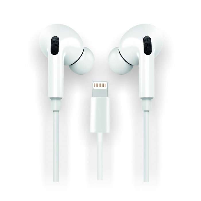 APPLE EarPods, Auriculares de botón, Cable, Conexión Lightning, Micrófono,  Blanco