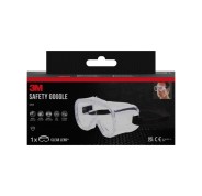 3M Classic Gafas de Seguridad - Ventilacion Indirecta - Lente Incolora - Uso Compatible con Gafas Graduadas - Goma Ajustable - Proteccion UV - Color Transparente