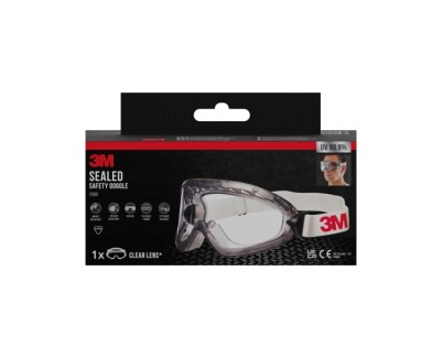 3M Gafas de Seguridad - Uso Compatible con Gafas Graduadas - Lente Incolora - Antivaho - Antirrayaduras - Sellado Facial - Proteccion UV - Color Transparente