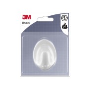 3M Gancho Adhesivo Ovalado - Grande - Soporta hasta 1.2kg - Color Blanco