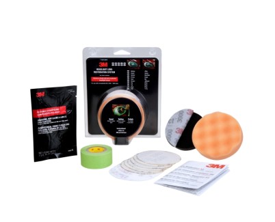 3M Pack para Restauracion de Faros - Incluye Instrucciones - Adaptador para Taladro - Color Varios