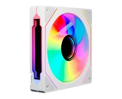 Abysm Gaming Arclight 3.0 Ventilador 120mm con Iluminacion ARGB - Velocidad Max. 1600rpm - Color Blanco