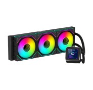 Abysm Oceanic LCD 360 ARGB Kit de Refrigeracion Liquida - 3 Ventiladores de 120mm - Iluminacion ARGB - Pantalla LCD 2.8\" - Bomba 2500rpm - Tubos de 380mm - Color Negro - Formato Bulk
