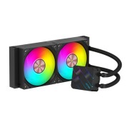 Abysm Oceanic TIDE 240 ARGB Kit de Refrigeracion Liquida - 2 Ventiladores de 120mm - Iluminacion ARGB - Bomba 2500rpm - Tubos de 3.4mm - Color Negro