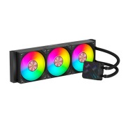 Abysm Oceanic TIDE 360 ARGB Kit de Refrigeracion Liquida - 3 Ventiladores de 120mm - Iluminacion ARGB - Bomba 2500rpm - Tubos de 3.4mm - Color Negro