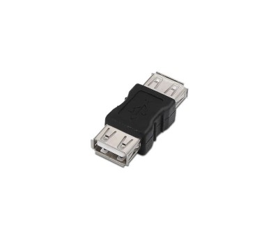 Aisens Adaptador USB 2.0 - Tipo A Hembra-A Hembra para Unir Dos Cables de USB - Color Negro