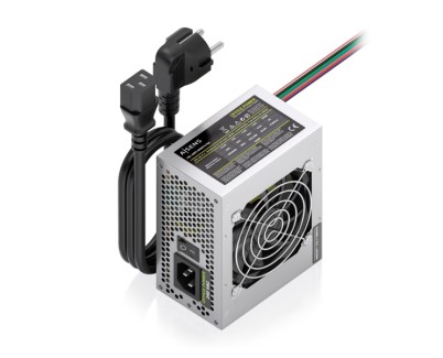 Aisens ASPC-500SFX-PSE Fuente de Alimentacion 500W SFX - Ventilador 80mm - OEM - Cable de Alimentacion Incluido - Color Plata