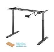 Aisens Bastidor de Escritorio Motorizado - Altura Ajustable con Panel de Control - 80KG - Color Negro