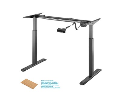 Aisens Bastidor de Escritorio Motorizado - Altura Ajustable con Panel de Control - 80KG - Color Negro