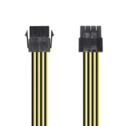 Aisens Cable Alimentacion - 8 Pin/H-4+4 Pin/M - 30cm - Color Negro