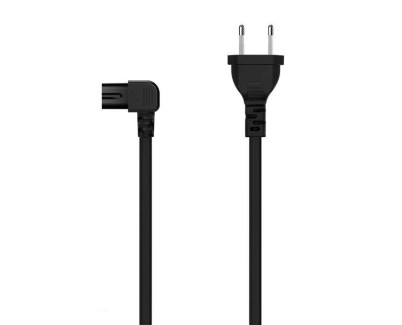 Aisens Cable Alimentacion Acodado Forma 8 - CEE7/16/M-C7/H - 1.8M - Color Negro