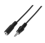 Aisens Cable Audio Estereo - JACK 3.5/M-JACK 3.5/H - 1.5m - Color Negro