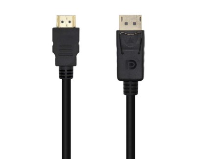 Aisens Cable Conversor Displayport a HDMI - DP/M-HDMI/M - 1.0m - Color Negro