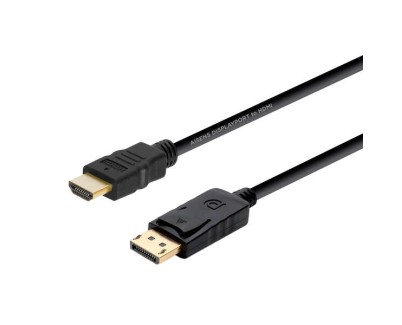 Aisens Cable Conversor Displayport a HDMI - DP/M-HDMI/M - 2.0m - Color Negro