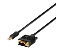 Aisens Cable Conversor Mini Displayport a VGA - Mini DP/M-VGA/M - 2.0m - Color Negro