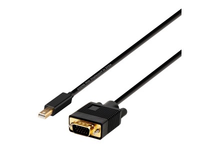 Aisens Cable Conversor Mini Displayport a VGA - Mini DP/M-VGA/M - 2.0m - Color Negro