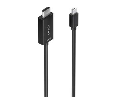 Aisens Cable Conversor MINI DP a HDMI 4K@60HZ - MINI DP/M-HDMI/M - 3.0m - Color Negro
