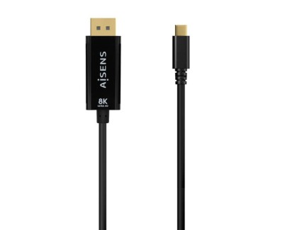 Aisens Cable Conversor USB-C a Displayport 8K@60Hz - USB-C/M-DP/M - 1.8m - Color Negro