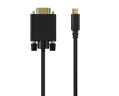 Aisens Cable Conversor USB-C a VGA - USB-C/M-Hdb15/M - 1.8m - Color Negro