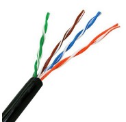 Aisens Cable de Red Exterior Impermeable RJ45 Cat.5e UTP Rigido AWG24 - Bobina de 305m - Resistente a Rayos Ultravioleta para la Instalacion - Color Negro