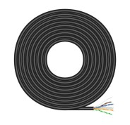Aisens Cable de Red Exterior Impermeable RJ45 Cat.6 UTP Rigido CCA AWG23 - 100m - Color Negro