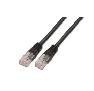 Aisens Cable de Red Latiguillo RJ45 Cat.5e UTP AWG24 - 0.5m - 10/100 Mbit/s - Color Negro