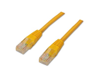 Aisens Cable de Red Latiguillo RJ45 Cat.6 UTP AWG24 - 1.0m - 10/100/1000 Mbit/s - Color Amarillo