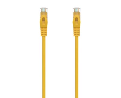 Aisens Cable de Red Latiguillo RJ45 LSZH Cat.6A 500 MHZ UTP AWG24 - 0.25m - Libre de Halogenos - 10 Gigabit/s - Color Amarillo