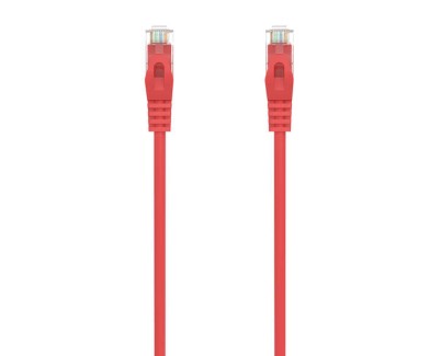 Aisens Cable de Red Latiguillo RJ45 LSZH Cat.6A 500 MHZ UTP AWG24 - 0.25m - Libre de Halogenos - 10 Gigabit/s - Color Rojo