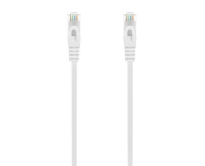 Aisens Cable de Red Latiguillo RJ45 LSZH Cat.6A 500 MHZ UTP AWG24 - 1m - Libre de Halogenos - 10 Gigabit/s - Color Blanco