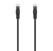 Aisens Cable de Red Latiguillo RJ45 LSZH Cat.6A 500 MHZ UTP AWG24 - 1m - Libre de Halogenos - 10 Gigabit/s - Color Negro
