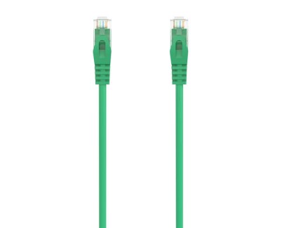 Aisens Cable de Red Latiguillo RJ45 LSZH Cat.6A 500 MHZ UTP AWG24 - 1m - Libre de Halogenos - 10 Gigabit/s - Color Verde