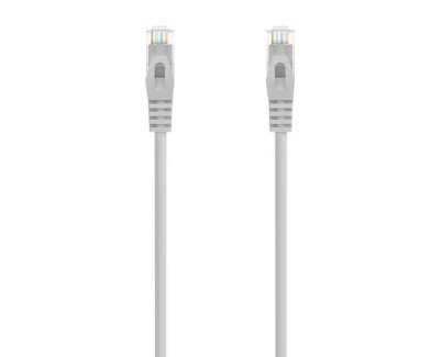 Aisens Cable de Red Latiguillo RJ45 LSZH Cat.6A 500 MHZ UTP AWG24 - 20m - Libre de Halogenos - 10 Gigabit/s - Color Gris
